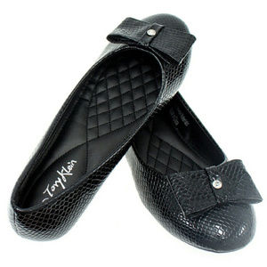 Tory K Women 'Flutterby' Bow Flats, b-1364, Black